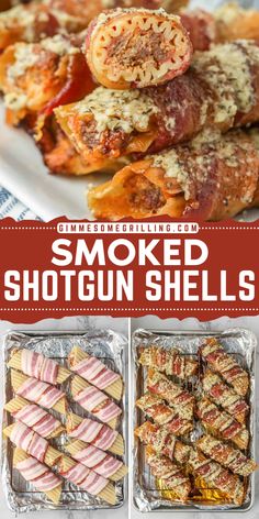 You will love the best shotgun shells recipe, an easy New Year appetizer! It is made with Italian sausage, cream cheese, and mozzarella. It is the best-smoked shotgun shell recipe. Save this easy appetizer idea. It is delicious! Italian Sausage Cream Cheese, Shotgun Shells Recipe, Smoked Shotgun Shells, Manicotti Shells, Sausage Cream Cheese, Small Bites Appetizers, Stuffed Shells Recipe, Appetizer Menu