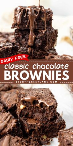 Add these Dairy-Free Classic Chocolate Brownies to your favorite Mother's Day dessert ideas! These homemade brownies are soft and gooey with a rich chocolate flavor. Your mom will love this Mother's Day treats! No Bake Chocolate Desserts, Dairy Free Brownies, Easy Chocolate Desserts, Simple Dessert, Baking Recipe