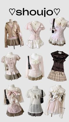 Clean Outfits Aesthetic, Outfit Inspo Cutecore, Summer Shojo Outfits, Shojo Style Clothes, Shoujo Style Outfits, Shoujo Girls Outfits, Shoujo Style Clothing, Shoujo Inspired Outfits, K 12 Inspired Outfits