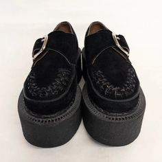 Junya Watanabe + Comme Des Garons Suede Platform Creepers! Very Rare, Originally Purchased For $2000, Size 5 Jp, Made In Japan. Very Light Scuffs To Leather Lacing At Toes - See Photos :) Platform Creepers, Leather Lacing, Junya Watanabe, Creepers, Leather And Lace, Very Rare, See Photo, Made In Japan, Women Shoes