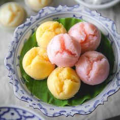 some food that is in a bowl on a table