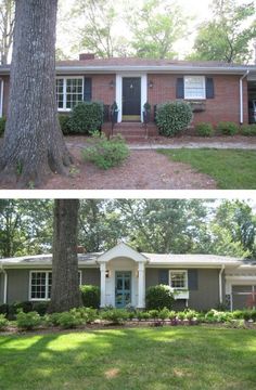 before and after photos of a house in the same area as seen on instagram