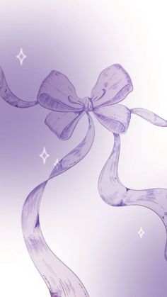 a purple ribbon with white stars on it