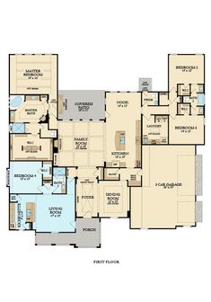 the first floor plan for this luxury home