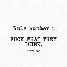 a black and white photo with the words, rules number 1 puck what they think