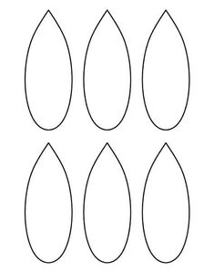 four different shapes are shown in the shape of an oval, tear shaped droplet