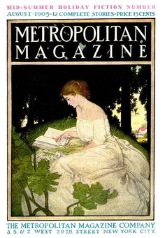 the metropolitan magazine cover shows a woman reading