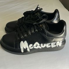 Black On Black Alexander Mcqueens Size 11 Alexander Mcqueens, Mens Shoes Sneakers, Alexander Mcqueen, Alexander, Shoes Sneakers, Men's Shoes, Sneakers, Black