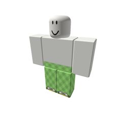 a white and green object with a smiley face on it's chest, standing in front of a white background