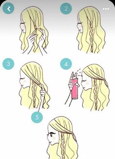 Cute Simple Hairstyles, Hairdos For Curly Hair, Peinados Fáciles Para Cabello Corto, Hair Stylies, Hair Stylist Life, Easy Hairstyles For Long Hair, Quick Hairstyles, Aesthetic Hair, Hairstyles Haircuts