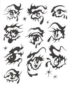 an image of eyes and stars drawn on paper