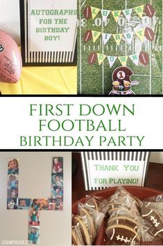 the first down football birthday party