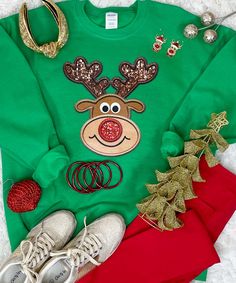 Make your holiday wardrobe shine with our "Faux Sequin Reindeer Graphic Shirt." This festive shirt features a charming graphic of Rudolph the Red-Nosed Reindeer adorned with faux sequins. It's important to note that these are graphic sequins, providing a sparkling appearance without the actual texture of real sequins.
Choose from short sleeves, long sleeves, or a cozy sweatshirt to suit your style and the weather. This shirt is available in a range of sizes from YXS to 5XL, ensuring a comfortable and stylish fit for everyone.
Whether you're attending a holiday gathering, spreading cheer, or simply want to add a touch of festive whimsy to your everyday attire, the "Faux Sequin Reindeer Graphic Shirt" is a playful and comfortable choice. Embrace the magic of the season with this sparkling ad Rudolph The Red Nose Reindeer Shirts, Sequin Design, Festival Shirts, Rudolph The Red, Red Nosed Reindeer, Holiday Wardrobe, Cozy Sweatshirts, Holiday Gathering, Graphic Shirt