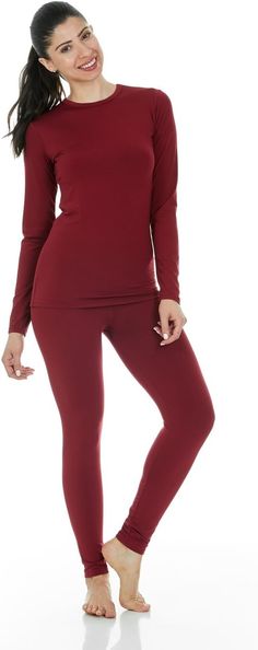 Cozy up and stay warm with this Ultra Soft Long Sleeve Thermal Pajamas Top & Pants Set. Crafted from high-end thermal fabric, this soft pajama set is designed to keep you comfortable and warm in cold weather. The fabric blend offers superior softness and an extremely cozy feel. Enjoy superior comfort year-round with this timeless set. Heat Retention: Thermajane womens thermal underwear keeps your body heat from escaping. They provide extra warmth and coziness to make a perfect everyday baselayer Winter Stretch Sleepwear With Long Sleeves, Stretch Long Sleeve Sleepwear For Winter, Comfortable Winter Sleepwear With Long Pants, Winter Stretch Sleepwear For Loungewear, Winter Stretch Sets With Long Pants, Stretch Winter Sets With Long Pants, Winter Stretch Sleepwear For Pajama Party, Stretch Sleepwear For Pajama Party In Winter, Soft Navy Blue