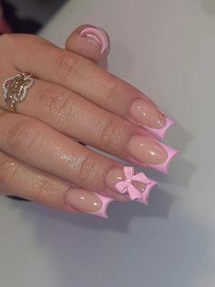 White Nail Ideas, Ivory Nails, Beginner Nail Designs, Bow Nail Designs, Bow Nails, Bow Nail, Special Nails, Cute Simple Nails, Nagel Tips