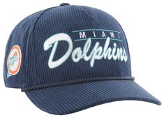 Fit Curved brim, adjustable hat Adjustable back closure Six-panel construction with ventilation eyelets Moisture-absorbing sweatband Style and Team Spirit Raised, embroidered team graphics Additional Details Officially licensed product Blue Snapback Hat With Embroidered Logo For Sports, Blue Sports Fan Snapback Hat For Game Day, Blue Snapback Hat With Embroidered Patch, Blue Embroidered Logo Snapback Hat, Miami Dolphins Hat, Dolphins Football, Nfl Miami Dolphins, Christmas Gift For Dad, Miami Dolphins