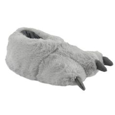 an animal slipper with horns on it's head and claws in the middle