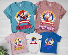 Custom Sonic Birthday Shirt, Sonic Birthday shirt personalized, Sonic The Hedgehog Birthday Shirt, Custom Family Sonic Birthday Shirt  👏CONGRATULATIONS You have found an online shop with reasonable prices, amazing quality, and fast shipping  We offer shirts for VACATIONS, HOLIDAYS, EVENTS, FAMILY REUNIONS, BIRTHDAYS, MOTHER'S DAY, FATHER'S DAY, GRADUATIONS, FUNNY T-SHIRTS as well as CUSTOM T-SHIRTS.  💖Description💖  --About this T-shirt--  👉Our Adult Unisex T-Shirt brand is BELLA CANVAS Avail Sonic The Hedgehog Birthday Shirt, Sonic Birthday Shirt, Hedgehog Birthday, Sonic Birthday, Family Reunions, Funny T Shirts, The Hedgehog, Birthday Shirt, Family Reunion