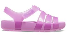 The new Kids' Isabella Sandal features cupped Croslite™ footbeds and fun, expressive straps, giving every step sink-in comfort that feels like a day at the beach. This version features translucent Jelly straps. The new Isabella sandal makes sunny day style even more comfortable.  Kids’ Isabella Jelly Sandal Details:    • Translucent Jelly straps  • Cupped footbeds for sink-in comfort   • Soft TPU upper with unique strap design for comfort and fit   • Adjustable hook and loop closure for a better Playful Plastic Sandals For Summer, Adjustable Playful Jelly Sandals For Summer, Playful Adjustable Jelly Sandals For Summer, Adjustable Pink Jelly Sandals For Beach, Playful Plastic Jelly Sandals For Summer, Playful Synthetic Jelly Sandals For Beach, Adjustable Plastic Sandals For Spring, Pink Adjustable Fit Sandals For Summer, Pink Sandals With Adjustable Fit For Summer