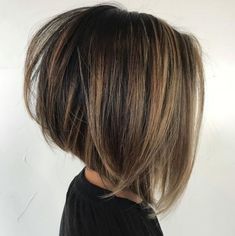 Stacked Bob For Straight Thick Hair Long Angled Bob With Layers, Spring Haircut, Straight Thick Hair