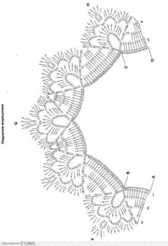 the diagram shows how to make a crochet doily