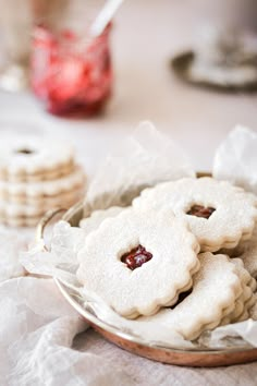 some cookies are sitting on a plate