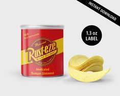 a can of rust - ezep next to a sliced apple