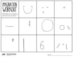 the instructions for how to draw an animation workout with numbers and letters on it