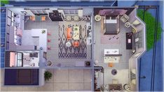 an aerial view of a two bedroom apartment