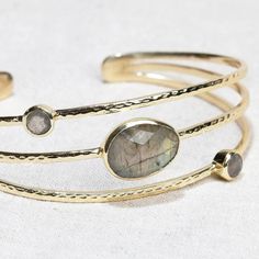 Gold Labradorite Bracelet — Real Pure Crystal // Tiny Rituals Golden Bracelet, Show Me The Way, Labradorite Bracelet, Shades Of Gold, I Love Jewelry, Gemstone Bracelets, The Gap, Spiritual Growth, Blue And Green