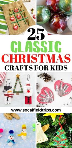 25 classic christmas crafts for kids that are easy to make and great for the holidays