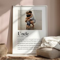 🎉 Celebrate the Wonderful Uncle in Your Life 🎉 Looking for the perfect gift to show your uncle just how much he means to you? This Uncle Definition Print is a thoughtful and beautiful way to express your love and appreciation. This elegant print is perfect for birthdays, Christmas or just because. -------------------------------------------------------------- Product Details -------------------------------------------------------------- ✦ Sizes Available: A3, A4, 5x7 inches or 4x6 inches ✦ Pap Uncle Definition, Christmas Gifts For Uncles, Uncle Birthday Gifts, Gift For Uncle, Uncle Birthday, Gifts For Uncle, Uncle Gifts, Modern Typography, Definition Prints