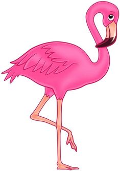 a pink flamingo standing on one leg with its head turned to the side and it's legs crossed