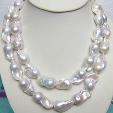 Huge 15-28mm South Sea Genuine White Keshi Baroque Pearl Necklace 16-36 Inches | eBay Baroque Pearl Jewelry, Baroque Pearls Necklace, White Baroque Pearl Necklace, Fine Pearl Jewelry, Keshi Pearl Necklace, Akoya Pearl Necklace, Long Pearl Necklaces, White Pearl Necklace, Baroque Pearl Earrings