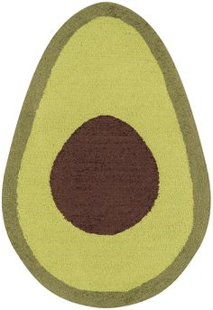 an avocado rug on a white background