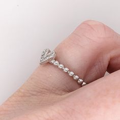 A stackable heart ball band in 14k solid gold that can sit with your ring perfectly, or be worn on its own! Diamond Ball, Designer Silver Jewellery, Jewelry Showcases, Heart Shaped Diamond, Earring Findings, Pendant Bracelet, Estate Jewelry, Band Ring, Ring Earrings