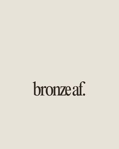 the word bronzoaf written in black on a white background