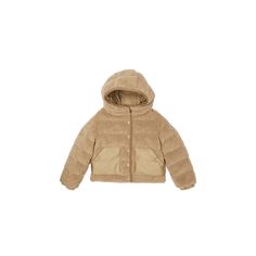 Moncler "Audrieu" teddy jacket features signature bell at the sleeve Hooded neckline Long sleeves Full snap front Front slip pockets Straight hem Down/feather fill Nylon/polyamide/nylon/polyamide Lining: Nylon Hand wash Made in Romania Beige Hooded Puffer Jacket With Detachable Hood, Beige Hooded Jacket With Detachable Hood For Cold Weather, Beige Hooded Puffer Jacket With Double-lined Hood, Eyeglass Jewelry, Travel Scarf, Evening Flats, Skin Care Shopping, Evening Jackets, Teddy Jacket