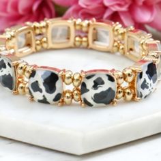 Brand New Cow Bracelet- Beads And Glass Stone. Fashionable And Stylish. Color Black & White. Mixed Beads Necklace, Feather Pendant Necklace, Black Hills Gold Jewelry, Boho Bangle, Gold Jewelry Sets, Black Hills Gold, Family Necklace, Beautiful Wedding Rings, Feather Pendant