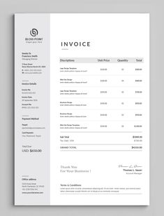 an invoice is shown on top of a piece of paper with the words invo