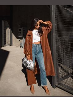 La Winter, Winter Mode Outfits, Chique Outfit, Neue Outfits, Looks Street Style, Brown Coat, Coat Outfits