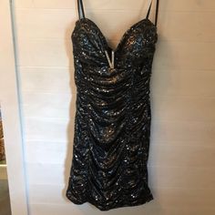 Deb Metallic Body Con Strapless Dress. Never Worn, Original Tags And Hanger Straps Still Attached. Size Small. Deb Dresses, Black Silver, Strapless Dress, Colorful Dresses, Womens Dresses, Tags, Silver, Dresses, Women Shopping