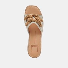 Casual Beach Sandals With Rope Detail, Beachwear Sandals For Poolside And Beach Season, Beach Season Sandals For Poolside, Beach Season Poolside Sandals, Cream Round Toe Sandals For The Beach, Cream Sandals For The Beach, Beige Leather Beach Sandals, Beige Woven Sole Flip Flops For Beach, Natural Leather Flip Flops For Beach