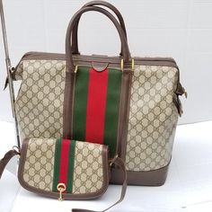 Extra Pictures For Gucci Supreme Boston Weekender Travel Train Case And Shoulder Bag Set. 3 Sets Of Posts Listed For These Amazing Pieces . I Have More Pictures To Share If You'd Like Extra To See All Angles Of The Bags. Ad #1 Has All Descriptions And Dimensions On Both Pieces. This Post Is Focused On The Boston Train Case Doctor's Bag And The Next Will Be On The Shoulder Bag. Sold As Set Only. $2195 Boston Train, Travel Train, Doctor Bag, Train Case, Bag Set, Travel Luggage, Luggage Bags, Gucci Bag, Travel Bags