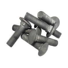 several screws and nuts on a white background