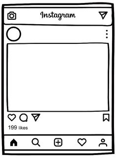 the instagram icon is shown in this black and white drawing, it appears to be an instagram button