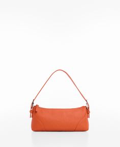 in stock Spring Formal Bags With Double Handle, Classic Shoulder Bag With Removable Pouch For Spring, Classic Bags With Zipper Closure For Spring, Spring Baguette Bag With Detachable Handle For Everyday Use, Orange Bag, Mango, In Store, Pick Up, Buy Online