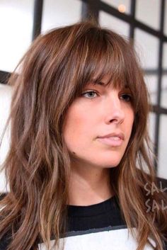 Haircut For Long Hair, Long Fringe Hairstyles, Long Shag Haircut, Haircuts For Long Hair With Layers, Long Face Hairstyles, Face Shape Hairstyles, Medium Long Hair, Hair Styles 2017, Long Layered Hair