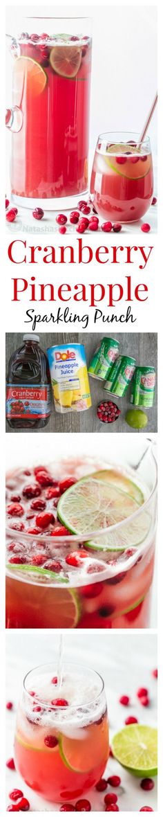 cranberry pineapple sparkling punch recipe