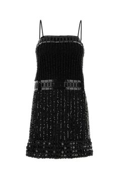 Embellished Nylon Mini Dress from Alberta Ferretti Luxury Embellished Evening Mini Dress, Luxury Embellished Mini Dress For Evening, Luxury Embellished Cocktail Dress, Embellished Silk Mini Dress, Glamorous Silk Mini Dress Embellished, Glamorous Embellished Silk Mini Dress, Evening Embellished Fitted Mini Dress, Luxury Embellished Summer Dress, Luxury Sequin Mini Dress For Summer